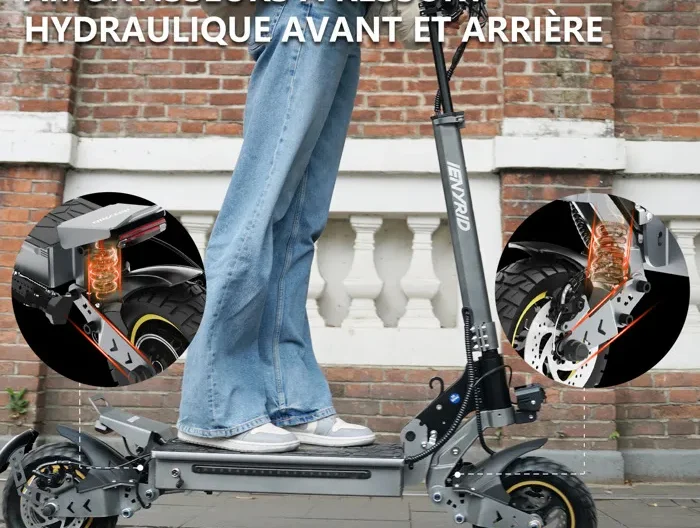 iENYRID S1 Trottinette électrique pliable 10" – 800 W, Batterie 48V/15Ah, Autonomie 45 km, App de contrôle