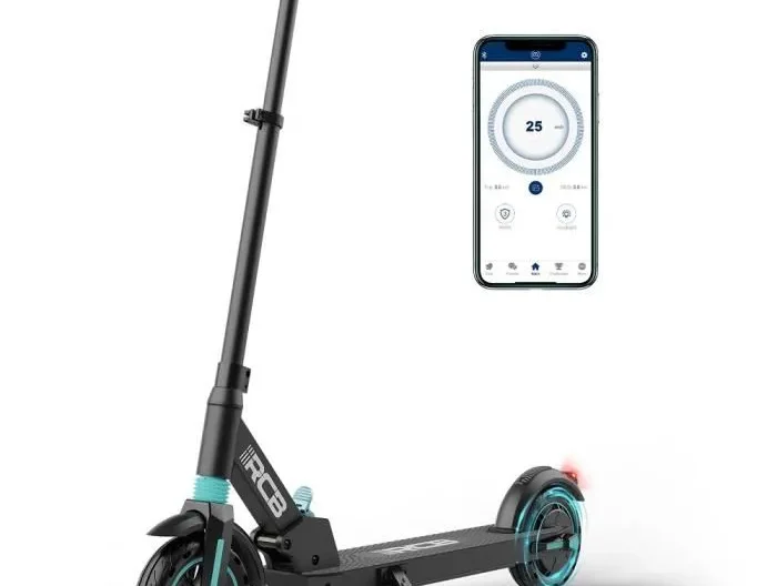 RCB Trottinette Electrique pliable 8' avec APP - Léger Ultra Portable - écran LCD - 350W - 25km autonomie - Mode 3 vitesses
