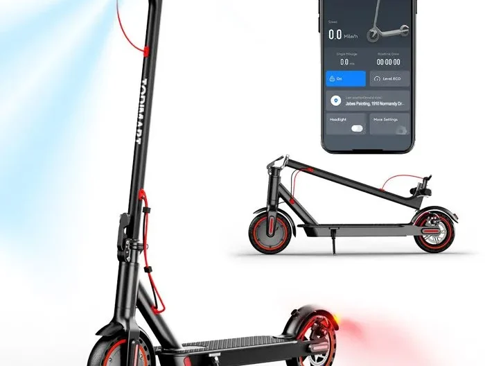 T3 Trottinette Electrique pliable- Autonomie 35km- 25km/h- Moteur 350W- Roues 8.5"- Frein à disque- écran LED- Noir- TODIMART
