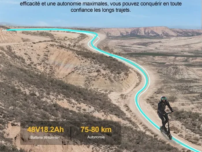 Trotinette Electrique Adulte X5, Autonomie 70-80km, Moteur 800w, Batterie 48v 18.2Ah,Todimart