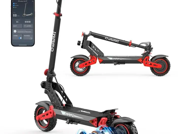 Trottinette Electrique adulte pliable IWAFO IS2 max livraison gratuite Roues 10" 54V 20A 2000W Autonomie 100KM 50km/h