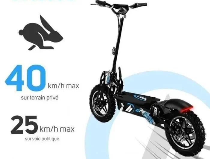 X1600-S - BEEPER - 14" - 1600W - Noir Trottinette Electrique Cross FX1600-S - BEEPER - 14" - 1600W - Noir