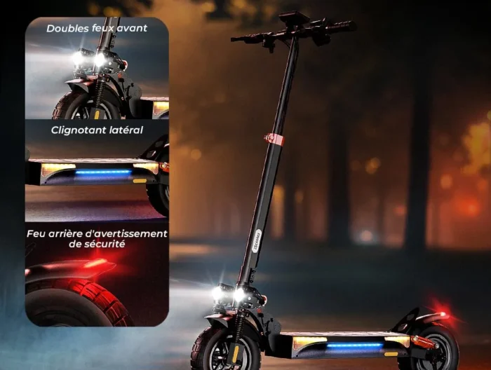 Trottinette Electrique ISCOOTER iX4 800W 10" avec APP 48V 15 Ah Vitesse maxi 45km/h Autonomie Maxi 45 Km Puissante pour Adulte