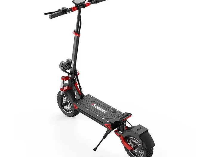 Trottinette électrique adulte 12 pouces - Batterie 48 V 20 Ah - Moteurs 1200 W x 2 - Autonomie 70 km - Tout-terrain - Noir