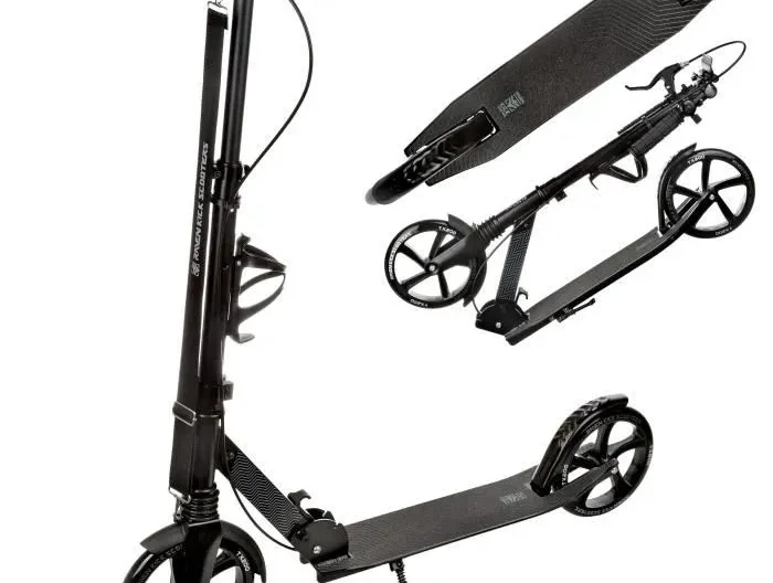 Trottinette grande roue Trader 200mm RAVEN - Noir - Aluminium, caoutchouc - Loisir - 2 roues