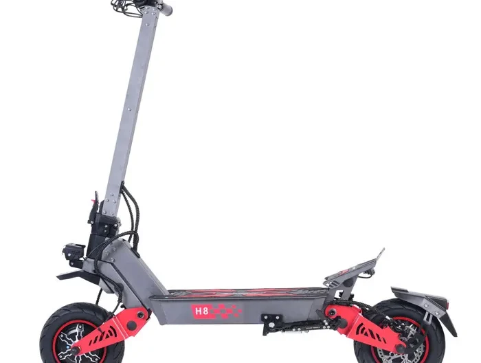 Trottinette H08: 2x3000W, 80km/h, 90km d'autonomie, pneus 11 pouces tout-terrain, batterie 60V 30Ah, suspension double