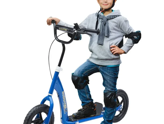 HOMCOM - Trottinette - Acier - 120x52x88cm - Bleu