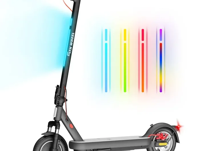 Trottinette électrique adulte Pliable-5TH WHEEL-CD15-Lumières colorées-40km-10''-Puissance maximale 800W-Clignotants Avant Arrière