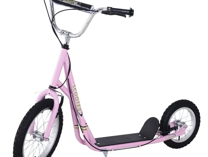 HOMCOM - Trottinette - Acier - 135x58x100cm - Rose