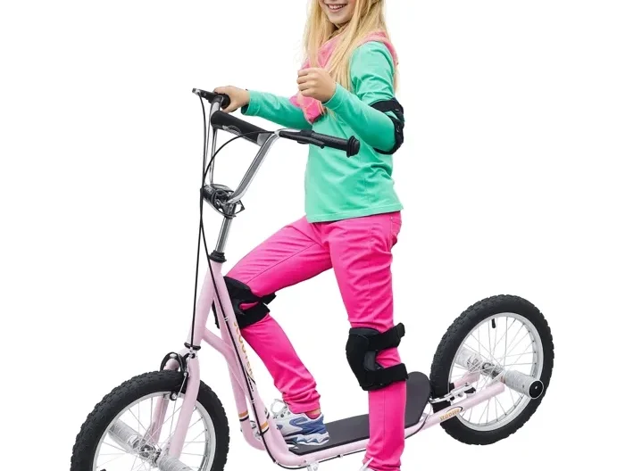 HOMCOM - Trottinette - Acier - 143x58x100cm - Rose