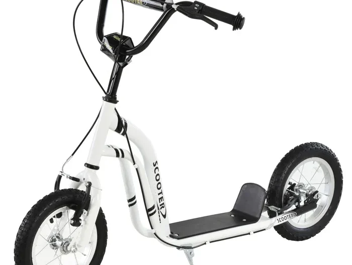 HOMCOM - trottinette - Métal - 120x58x95cm - Blanc