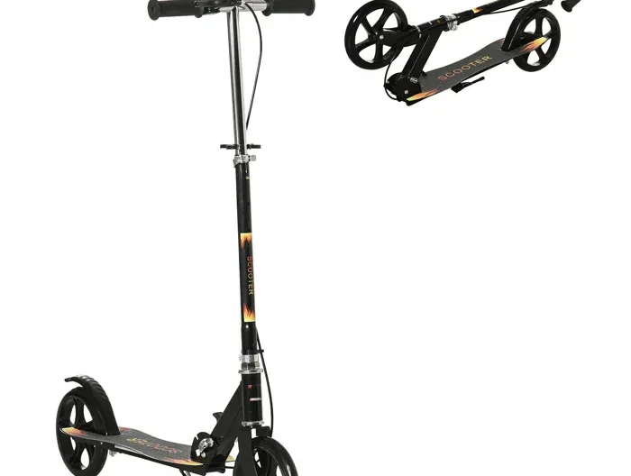 HOMCOM - Trottinette - Métal - 86x35x103cm - Noir