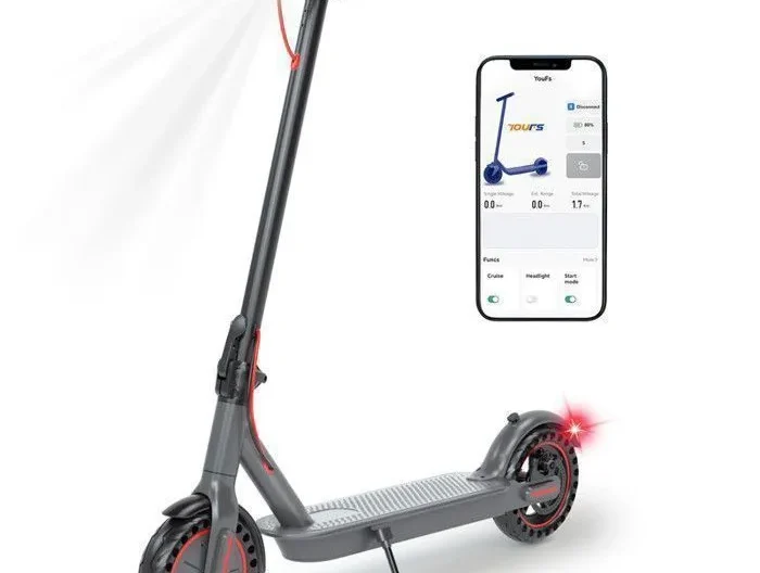 YEE GOO - Trottinette électrique Pliable - Roues 8.5"- Moteur 350W- 25km/h - Batterie 10.4Ah-Autonomie 20-30km-Clignotants LED
